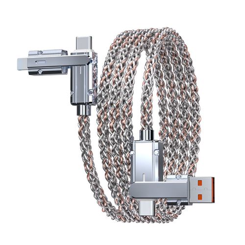 4-in-1 multifunctional 540-degree LED light super-fast charging cable multicolor LED light USB data cable