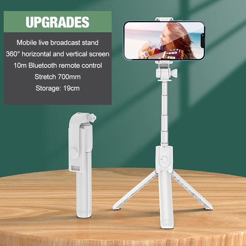 Mini Flexible Expandable Rotating Mobile Phone Stand Tripod Selfie Stick Tripod Live Video Camera Mobile Phone Holder with Remote Control