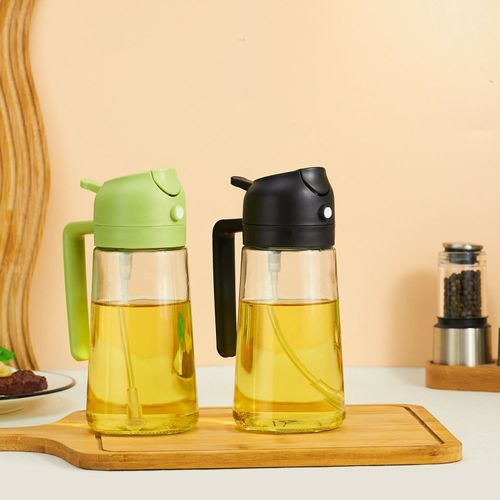 2-in-1 Glass Oil Sprayer Bottle Portable Kitchen Cooking Oil Dispenser BBQ New Outdoor Camping Cooking