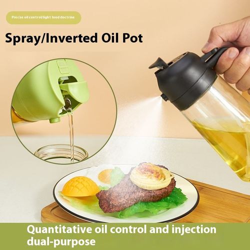 2-in-1 Glass Oil Sprayer Bottle Portable Kitchen Cooking Oil Dispenser BBQ New Outdoor Camping Cooking