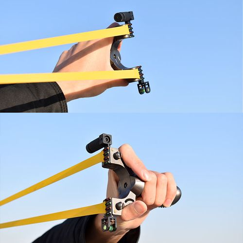 New Laser Horizontal Sight Resin Fast Pressure Slingshot Flat Rubber Bands