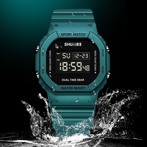New Fashionable Waterproof Luminous Alarm Clock Multifunctional Digital Watch High-quality Minimalist Square Digital Watch
