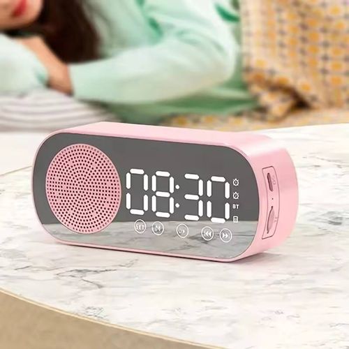 Digital alarm clock wireless Bluetooth speaker supports TF FM radio speaker subwoofer speaker desktop music player