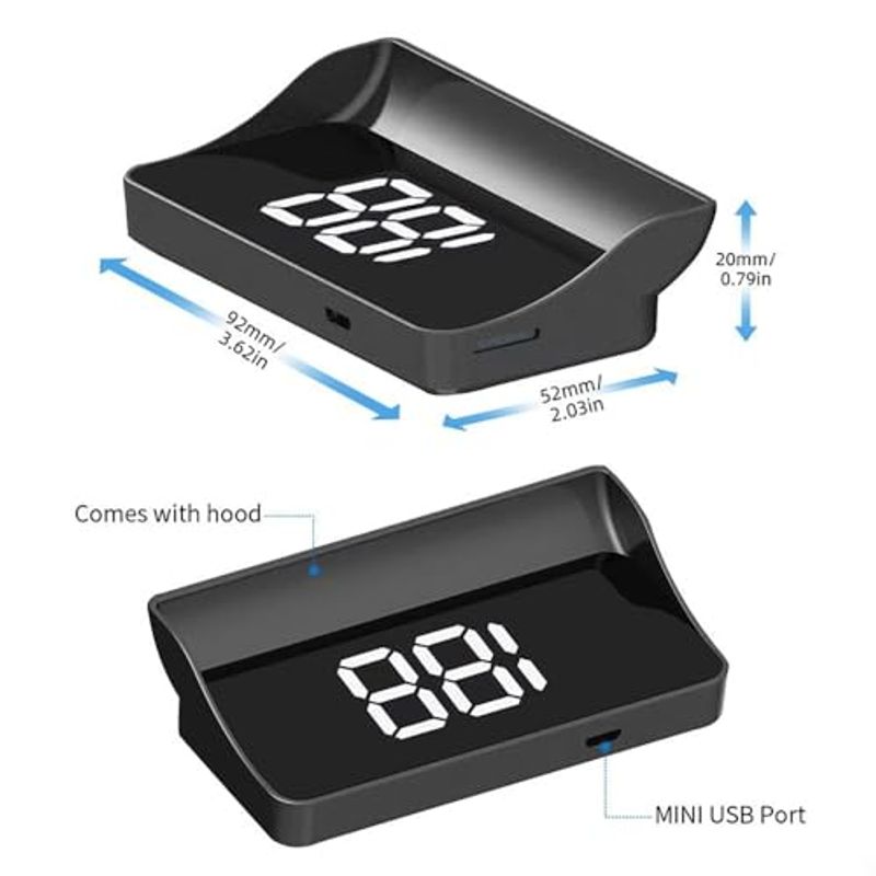 🔥Hot Seller🔥 COD！Heads Up Display for Cars for Audi RS , Windshield Speedometer Projector with Projection Reflector Digital Speedometer