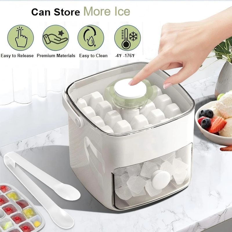🚚 Fast Delivery Kenya 💵 COD Available Portable！Portable Countertop Ice Maker Machine Fast Ice for Drinks at Home Office and Travel