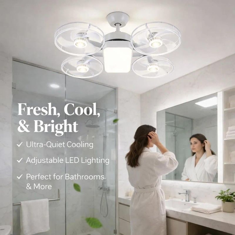 🔥Hot Seller🔥 COD！Drone Fan Light,Drone-Style LED Ceiling Fan Light,Drone-inspired Ceiling Fans with light,3 Light Colors,3 Speeds,Remote Control,for Bedroom,Living Room