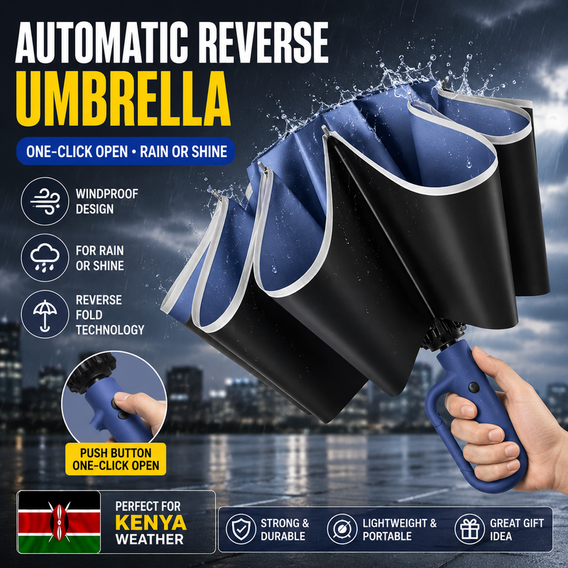 🚚 24H Shipping 💵 COD｜120CM Auto Reverse Umbrella – Windproof & UV Shield