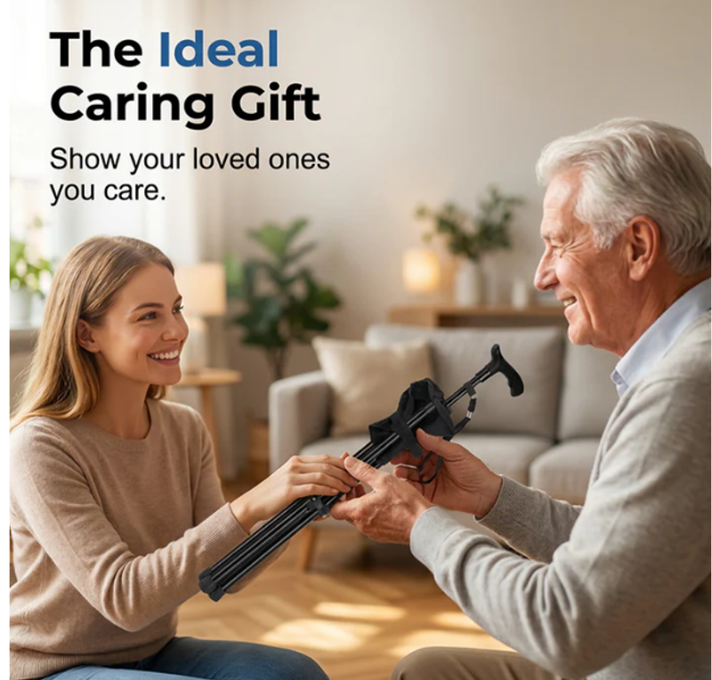 Foldable Walking Cane with Seat