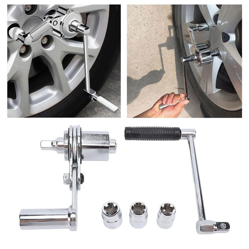 ⚙️Expert Choice | Labor Saving Lug Nut Wrench 1 to 16 Torsion Multiplier with 17mm 19mm 21mm Sockets Chrome Vanadium Alloy Steel Adjustable Car Tire Nut Removal Tool COD Free Shipping