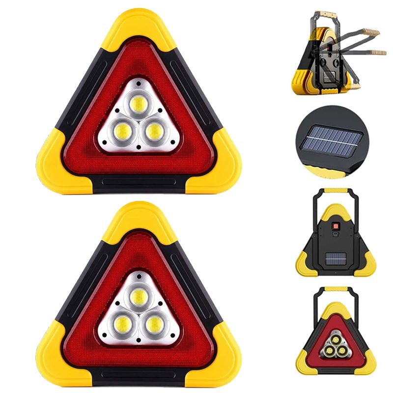 🚨 Buy 1 Get 2 | 3-in-1 Solar Emergency Triangle Warning Light LED Road Flare for Car Truck RV | COD Free Shipping