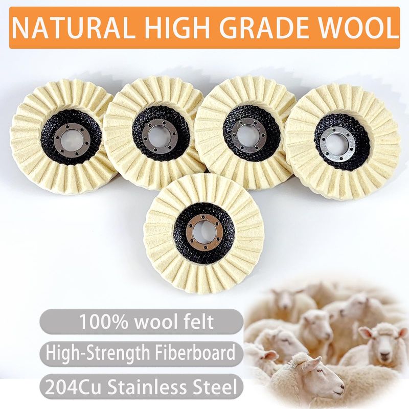 🛠️ Buy 1 Get 5 | Wool Felt Flap Polishing Wheel Disc for Angle Grinder Metal Marble Stone Car Wax | COD Free Shipping
