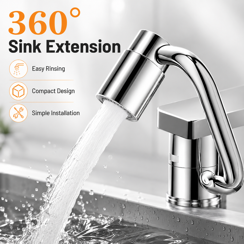 🚰 Pay on Delivery | 5D U-Shaped Rotating Faucet Extender Universal Sink Aerator for Kitchen & Bathroom | Free Shipping COD