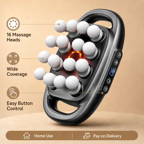 16-Head Electric Body Massager for Full Body Relaxation