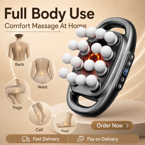 16-Head Electric Body Massager for Full Body Relaxation