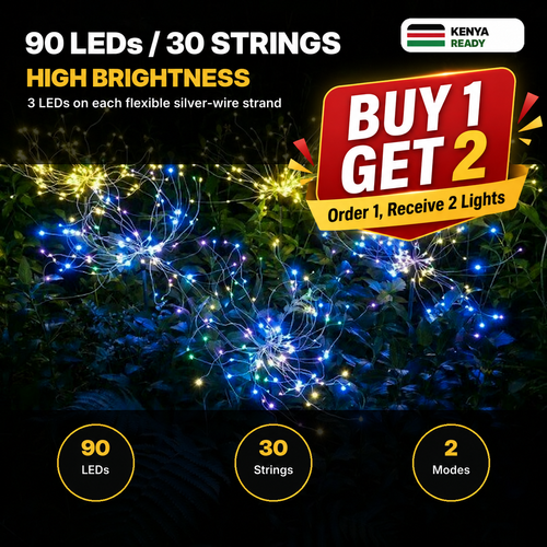 Buy 1 Get 2 Solar Garden Firework Lights, Waterproof Outdoor Light Strip for Garden, Yard, Patio, Balcony, Fence and Outdoor Party Decor, Solar Powered, COD, Free Shipping, Pay on Delivery