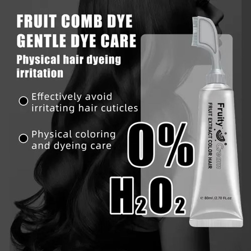 🔥Hot Seller🔥 COD！LUNOON Fruit & Vegetable Hair Dye & Treatment: Plant-Based, Instant Black Hair with Just One Comb—For Men and Women, At-Home Skincare, No Cross-Border Shipping