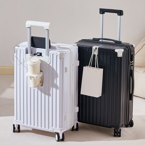 Business Travel Luggage Set 2 Piece ABS Hardshell Lightweight Spinner Carry-On Suitcases USB Port 4 Wheel Trolley Bag