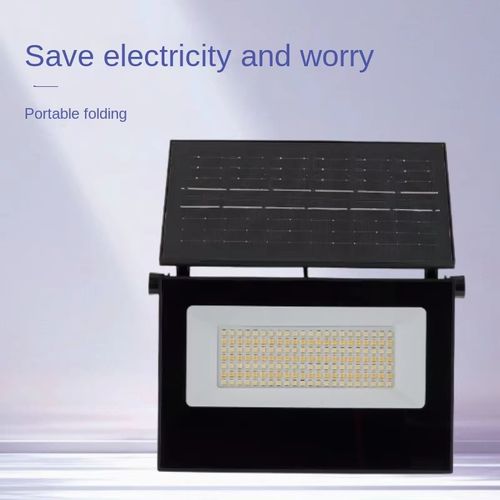 Super Bright IP65 Foldable 200W LED Solar Flood Light Warm White ABS Material ROHS Certified for Garden Wall Outdoor Use Solar