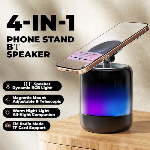 Suporte para telemóvel com altifalante Bluetooth