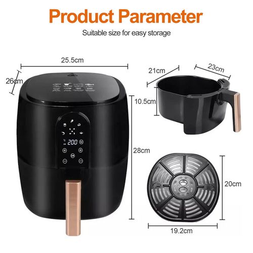 5 in 1 Hot Electric 6 Liter 1350w Multifunctional Oilless Mini Microwave Oven air Fryer and Electric Oven with 5 Preset Cooking