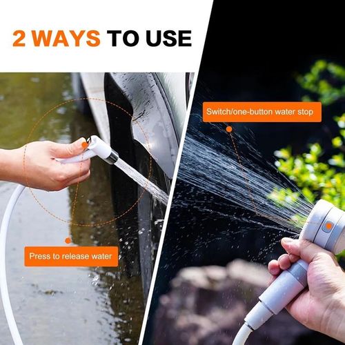 Portable Handheld Compact Rechargeable Shower for Car Wash Garden Watering Outdoor Bath and Camping with Gentle Spray Pet Shower