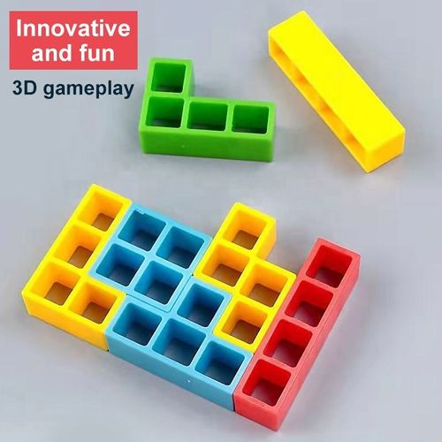 🎉Big Sale 🎉64 Pcs Russian Building Blocks Tower Stack Attack Games Stacking Block Puzzle Toy Board Game Balance Building Block Toy