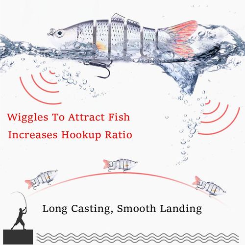 （5-Piece Set）10cm Luya bait multi-section fish plastic hard bait 18g seven-section Luya bionic bait segmented long-range fake bait bait