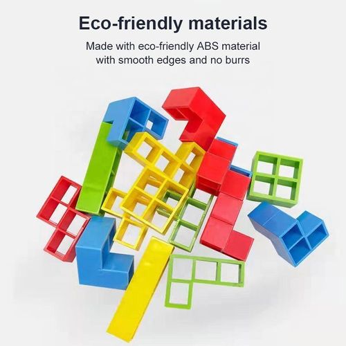 🎉Big Sale 🎉64 Pcs Russian Building Blocks Tower Stack Attack Games Stacking Block Puzzle Toy Board Game Balance Building Block Toy