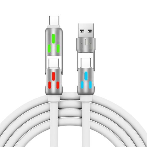 ⚡Buy 1 Get 1 Free⚡Super Fast Charging 60W 4-in-1 High Quality Mobile Data Cables 3FT 60W USB Cable with Liquid Silicon for High Performance