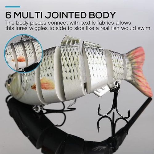 （5-Piece Set）10cm Luya bait multi-section fish plastic hard bait 18g seven-section Luya bionic bait segmented long-range fake bait bait