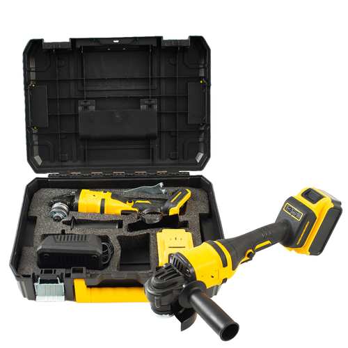 18V Li-ion Battery Cordless 125mm Angle Grinder Variable Speed Control Industrial DIY Heavy-Duty Grinding Brushless Motor