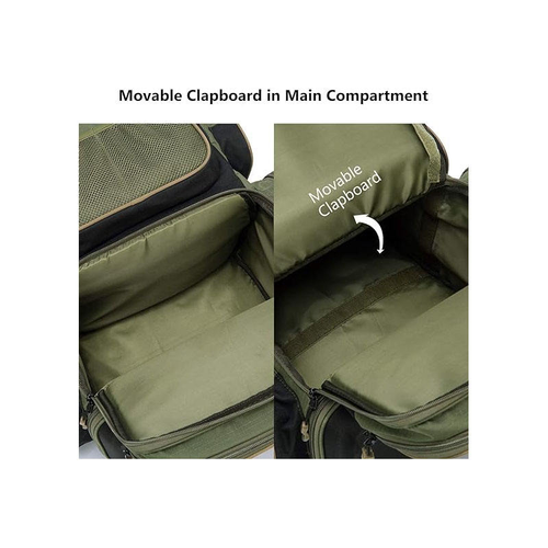 Large Capacity Waterproof Oxford Fishing Backpack with Reel & Rod Tackle Multi-Purpose Outdoor Product