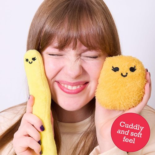Emotional Support Chicken Nuggets by Relatable, Cuddly Plush Toys and Stuffed Animals, Includes 5 Plushies with Basket, Funny or Cute Holiday Stocking Stuffer