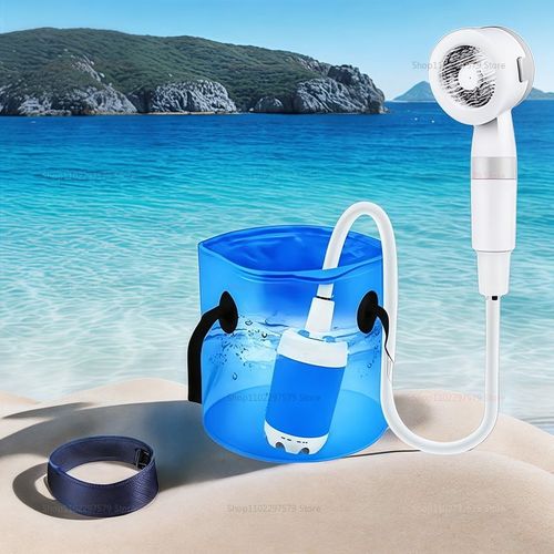 Portable Handheld Compact Rechargeable Shower for Car Wash Garden Watering Outdoor Bath and Camping with Gentle Spray Pet Shower