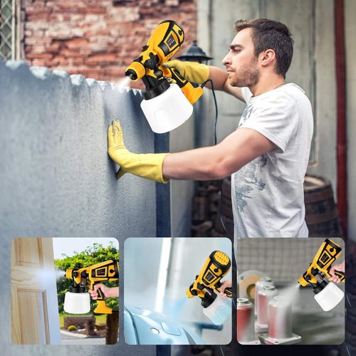 800W Power Spray Gun Electric Spray Gun Painting Machine Portable Quick Finish Paint Sprayer