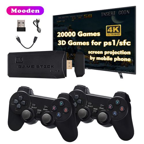 🎉Big Sale 🎉M8 Pro Game Stick 4K M8 Support Connect Mobile Phone Screen on TV Video Gaming Console 64GB 20000 Retro Games for PS SNES