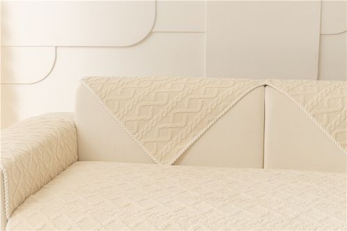 Modern Simple Anti-Slip Sofa Seat Cushion New Autumn-Winter Solid-Color Three-Dimensional Jacquard Plush for Sectional Sofa