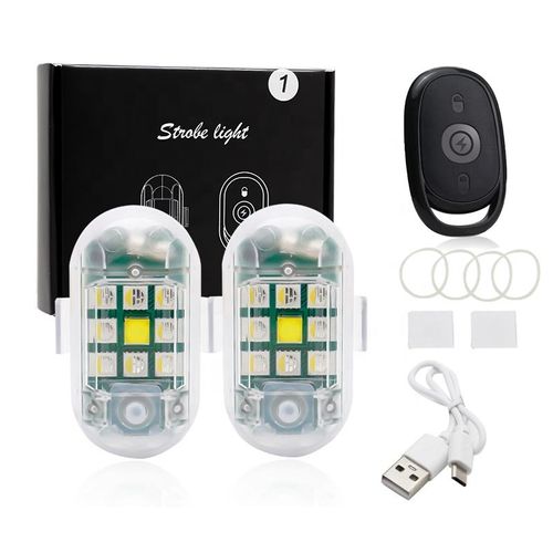 Wireless Remote Control Strobe Light LED 7 Colors Car Motorcycle RC Drone Flash Position Indicator Tail Aircraft Warning Lamps