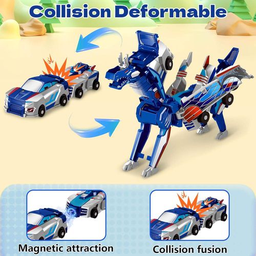 Collision Deformation Car Horse Toys 2-in-1 Collision Transforming Robot Dinosaur Car Toy
