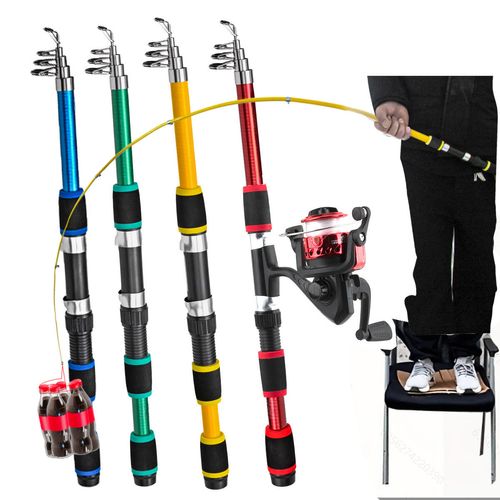 Wholesale Portable Ultra-short 2.1m Casting Telescopic Sea Fishing Rod with Spinning Reel Set