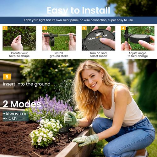 🔥HOT SALE🔥 COD！Fireworks Lights Solar Powered, Waterproof Fairy Garden Lights Decor Outside for Yard Pathway Lawn Patio