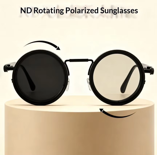 Sunglasses for cycling, camping and fishing, with polarised lenses and adjustable tint