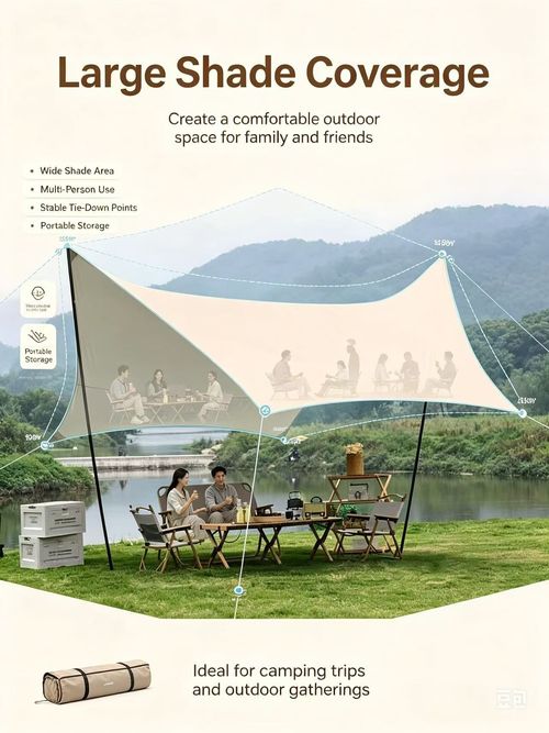 Sky Canopy Vinyl Tent Outdoor Camping Sun Protection Sun and Rain Shelter Direct shipping from Tanzania with free delivery