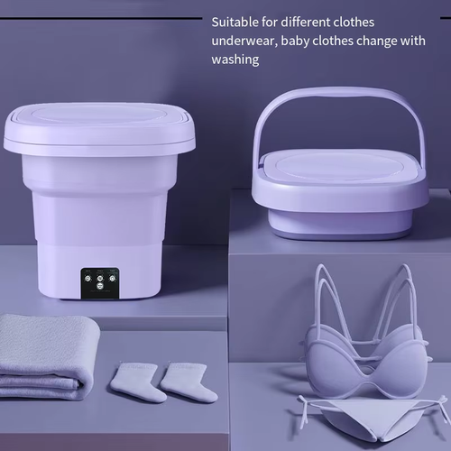 Mini foldable washing and spin-dry machine for washing socks, underwear and briefs