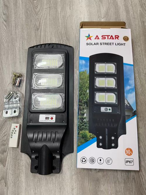 600W 3-Eyes All In One Solar Street Light Single Cup LED Outdoor Lamp