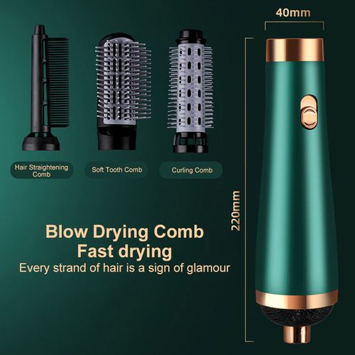 Electric 3-speed volumising brush for versatile straightening and curling