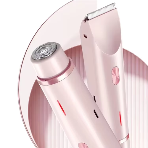 2-in-1 Electric Women's Shaver, Dual-Head Bikini Trimmer, Painless Electric Shaver