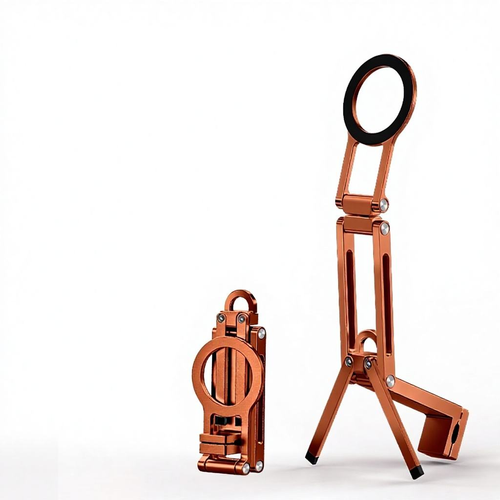 Aluminum alloy tripod magnetic phone holder, suitable for Vlog, gym, and travel