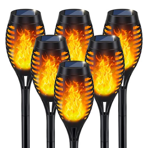 Outdoor Solar Lights with Flickering Flame
