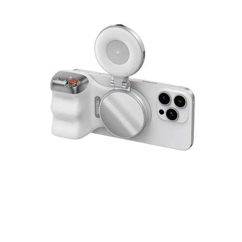 TELESIN Fun Shot C03 Magnetic Selfie Light Kit, Silver Magsafe Mobile Phone Camera Holder, iPhone, Android Selfie Zoom & Call
